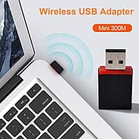 Tenda U3 WiFi Dongle 300Mbps USB Wireless Adapter, 2.4GHz, 2 Internal Antennas, USB 2.0, WPS, Soft AP Mode, Supports Windows 10/8.1/8/7 / XP, Mac OS, Linux (Black)