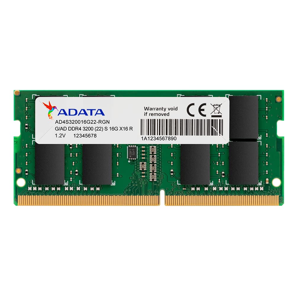 ADATA Premier (SO-DIMM) DDR4 Laptop Memory, Single RAM Module, Supports Intel & AMD CPUs, XMP Profile Support, Fast Data Transfer, Enhanced Efficiency, Without Heat Sink