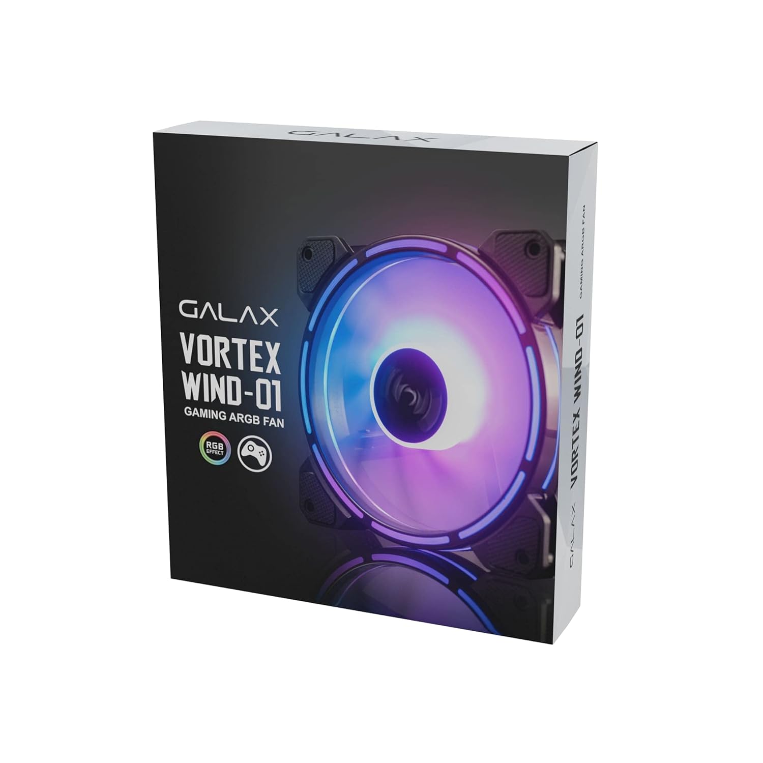 GALAX Vortex Wind-01,120mm Silent Case Gaming Fan | ARGB LED Lights | Advanced Cooling Design | Hydraulic Bearing | Dynamic Balancing Motor