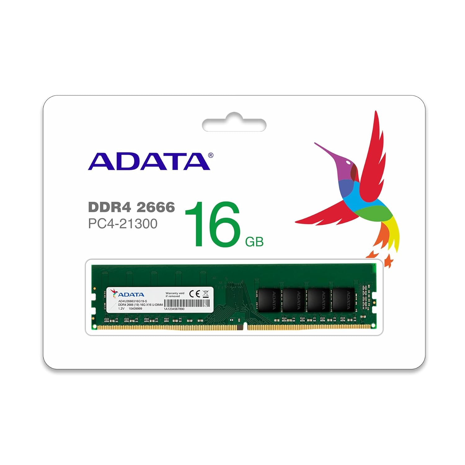 ADATA Premier (U-DIMM) DDR4 Desktop Memory, Single RAM Module, Supports Intel & AMD CPUs, XMP Profile Support, Fast Data Transfer, Enhanced Efficiency, Without Heat Sink