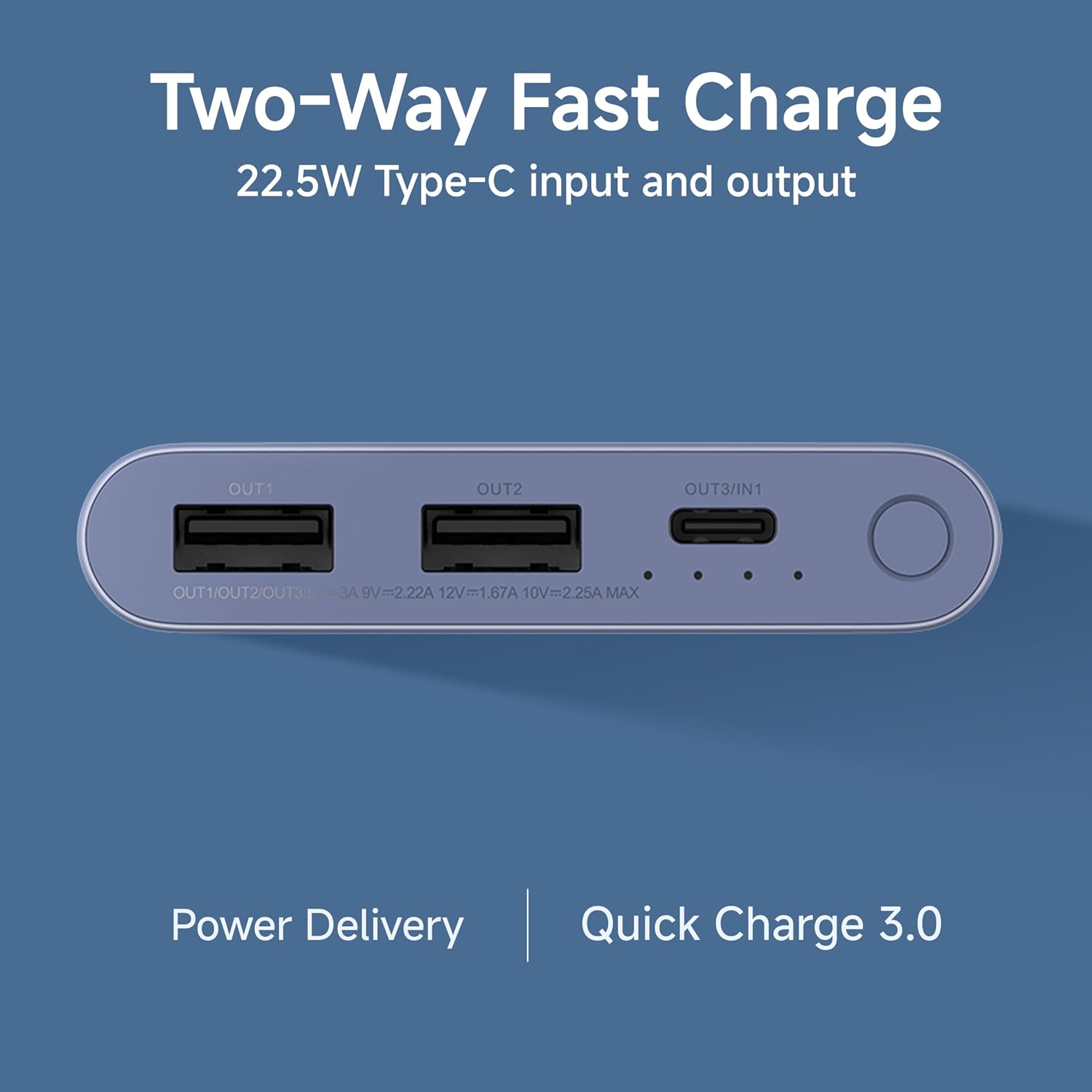 Xiaomi Power Bank 4i 10000mAh 22.5W Fast Charging PD | Power Delivery | QC 3.0|Type C Input & Output |Triple Output Ports|Supports Android and Apple, Tablets, Earbuds, Watches etc