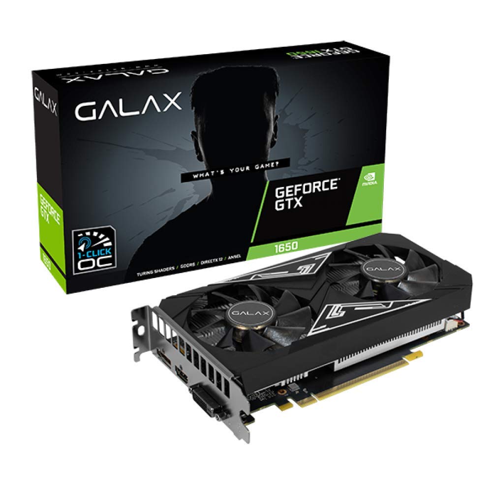 GALAX GeForce GTX 1650 EX PLUS (1-Click OC) 4GB GDDR6 128-bit DP/HDMI/DVI-D Graphics Card