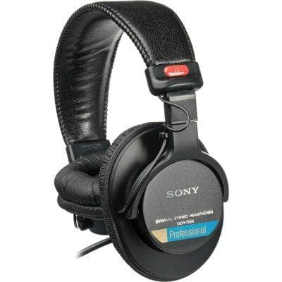 Sony MDR-7506 Professional Wired On Ear Headphones (Best Compatible with Professional Cinema Line Camera) - Black