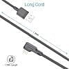 Portronics Konnect L 1.2M Fast Charging 3A 8 Pin USB Cable with Charge & Sync Function for iPhone, iPad (Grey)