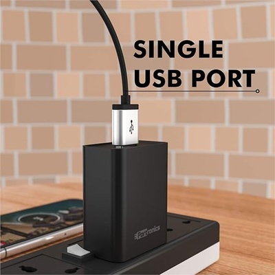 Portronics Adapto 62 C 2.4A 12W Fast Wall Charger with 1M Type C Cable, BIS Certified, Made in India,Single USB Charging Adapter for iPhone Portronics Adapto 62 C 2.4A 12W Fast Wall Charger with 1M Type C Cable, BIS Certified, Made in India,Single USB Charging Adapter for iPhone