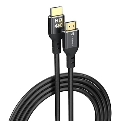 Portronics Konnect Stream 4K@60Hz HDMI to HDMI Cable, Flexible Premium 10M Length with Support eARC and Compatible with Smart HDTV, Laptop, Monitor, Projector, eARC enable Soundbar(Grey)