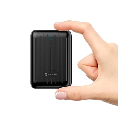 Portronics Zapcell 10k 10000mAh 22.5W Pocket Size Nano Powerbank with Compact & Light Weight Design,Type C PD Output/Input, USB-A Output,Power Delivery,Quick Charge for iPhone, Android,Other Devices