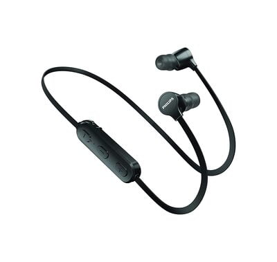 Philips Audio SHB1805BK/10 Ear Headphones with Mic (Black)