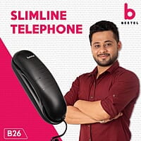 Beetel B26 Corded Slim Landline Phone (Black)