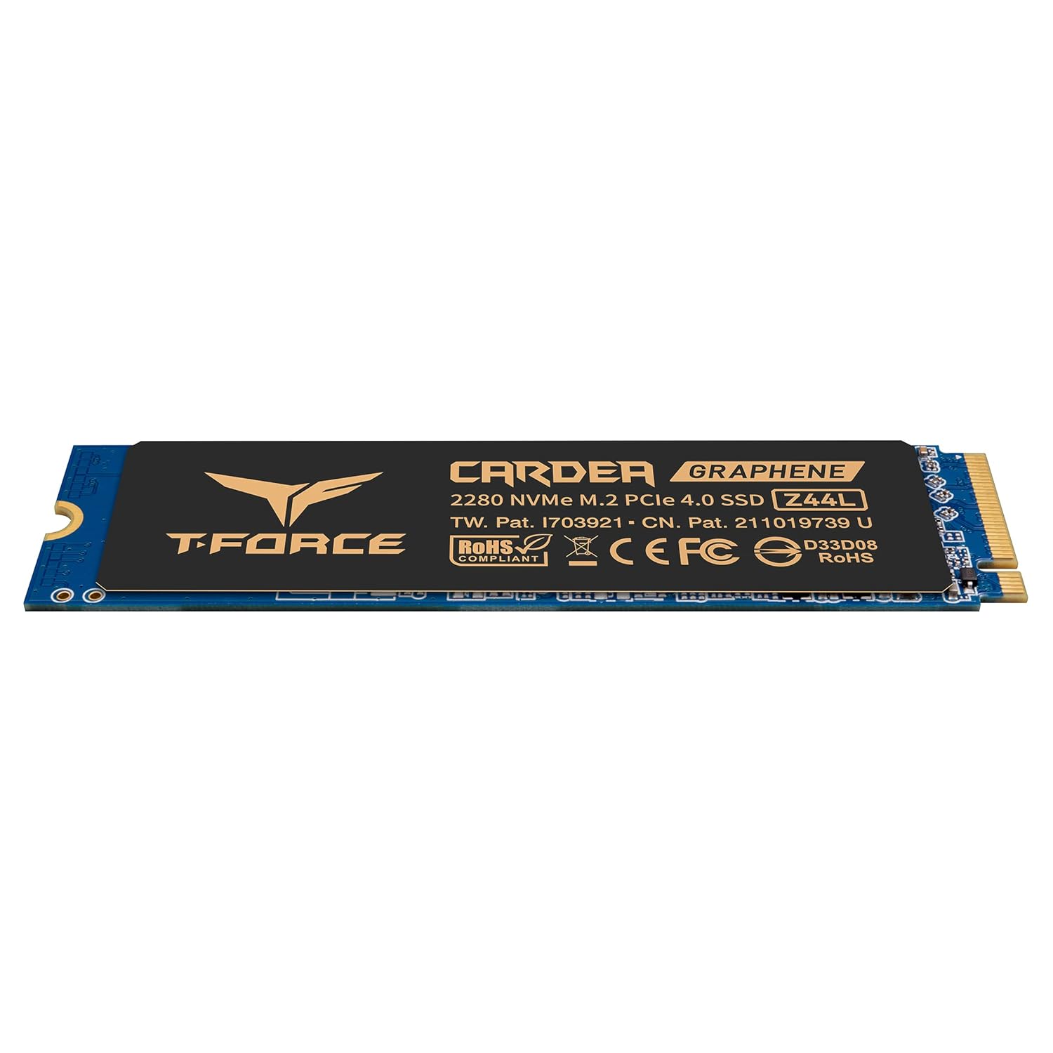 TeamGroup T-Force Cardea Z44L Nvme M.2 2280 Pcie Gen 4 Gaming SSD, 3D NAND TLC, SLC Cache, Graphene Heatsink, Internal Solid State Drive, High Performance, Low Latency