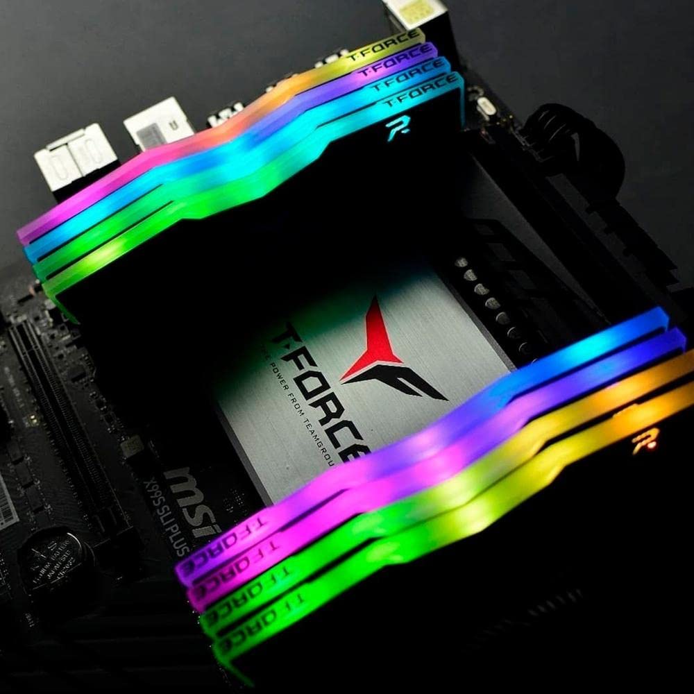 TeamGroup T-Force Delta RGB DDR4 Desktop Gaming Memory, Metal Heatsink, ARGB Motherboard Sync, XMP 2.0, for Intel/AMD CPU, High Performance Low Latency RAM Module