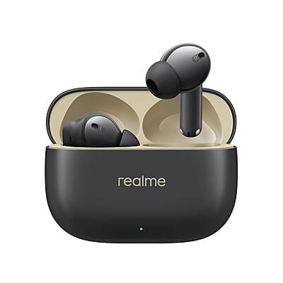 Realme Buds T300 TWS Earbuds | 40H Playtime, ANC, Dolby Atmos, IP55 (Stylish Black)