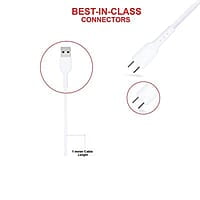 Champion USB to Type-C 3Amp Data Sync & Charging Cable PVC for all Android & USB Type-C Devices (White)