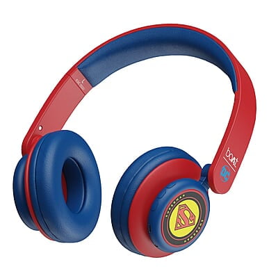 boAt Rockerz 450 Superman Edition Bluetooth On Ear Headphones with Mic, Upto 15 Hours Playback, 40mm Drivers (Krypton Blue)