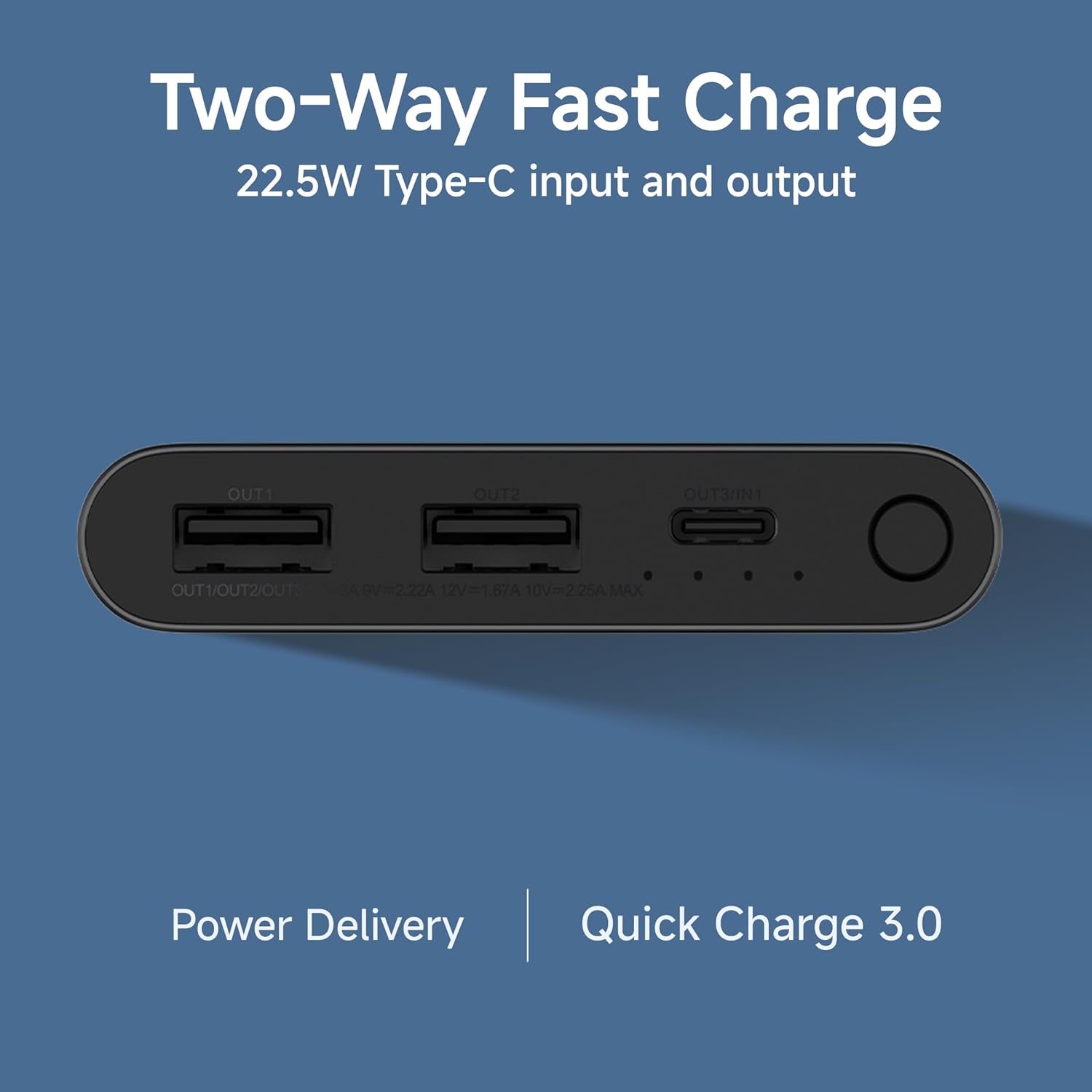 Xiaomi Power Bank 4i 10000mAh 22.5W Fast Charging PD | Power Delivery | QC 3.0|Type C Input & Output |Triple Output Ports|Supports Android and Apple, Tablets, Earbuds, Watches etc