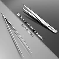 3D Straight Head Titanium Alloy Tweezers - Ultraprecise Curved Head for iPhone Motherboard Repair