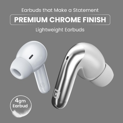 Portronics Harmonics Twins 28 ANC TWS in Ear Earbuds with Smart Touch Control, 50 Hours Playback, Quad Mic ENC, Low Latency, 13mm Dynamic Driver, IPX 5 Water Resistant, Fast Type C Charging