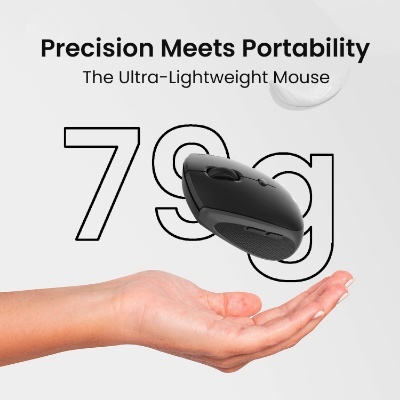 Portronics Toad 30 Wireless Mouse with 2.4 GHz Connectivity, USB Receiver, 6 Buttons, Adjustable DPI, Silicon Grip & Ergonomic Design for PC, Laptop, Mac