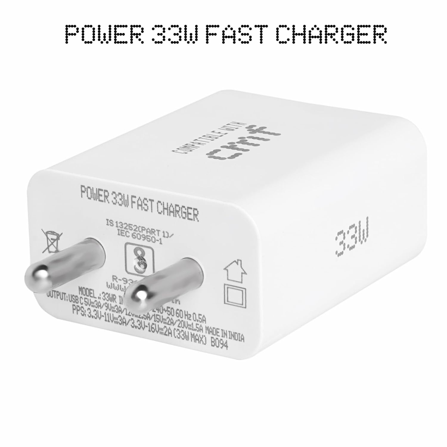 CMF 33W Type-C Fast Charger Adapter , Compatible with Nothing Phone 1, Phone 2A, Phone 2