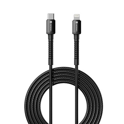 Portronics Konnect X Type C to 8-Pin 27W Fast Charging Cable, Premium TPE Material, Support to all Lightning Devices 2M Length(Black)