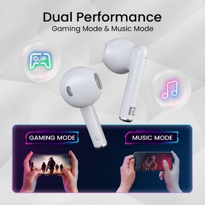 Portronics Twins S20 in Ear TWS Earbuds with 35 Hour Playtime, Touch Control, Low Latency, Game & Music Mode, 13mm Bass Dynamic Driver, IPX5 Water & Sweat Resistance, Type C Fast Charging