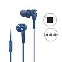 Sony MDR-XB55AP in-Ear Extra Bass Wired Headphones with Mic (Blue)