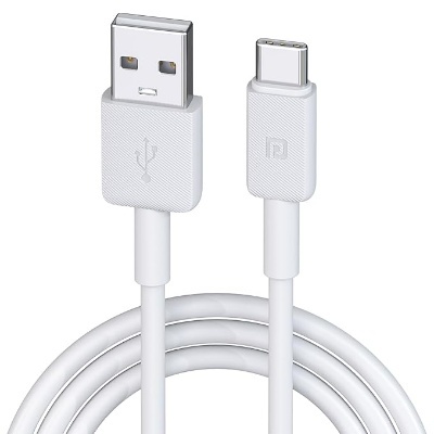 Portronics Konnect Link Type-C Cable with Fast Charging & Data Transfer (1M, White)