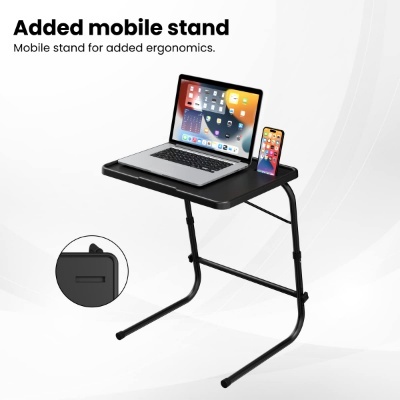 Portronics My Buddy F Multipurpose Movable & Adjustable Laptop Table (Black)