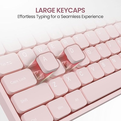 Portronics Ki-Pad 3 USB Wired Keyboard with Large Keycaps, Noise-Free Typing, Fn Multimedia Hotkeys, Full-Size Layout with Num Pad, Ergonomic Design, 1.5m USB Cable, for Laptop, PC, Mac