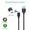 Portronics Konnect Core Plus 2M Fast Charging 3A Micro USB Cable for Android Phones (Black)