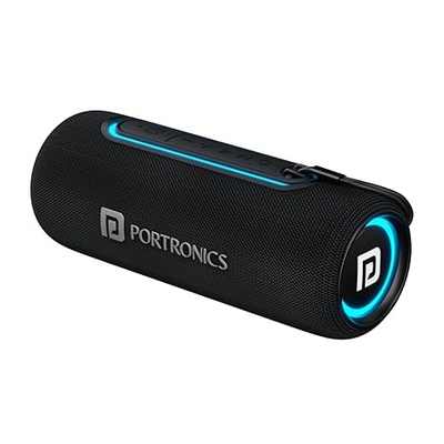 Portronics Resound 2 15W HD Sound Portable Wireless Bluetooth Speaker, in-Built Mic, RGB Lights, TWS Connectivity, Bluetooth v5.3, IPX5 Water Resistant, Type C Charging Port