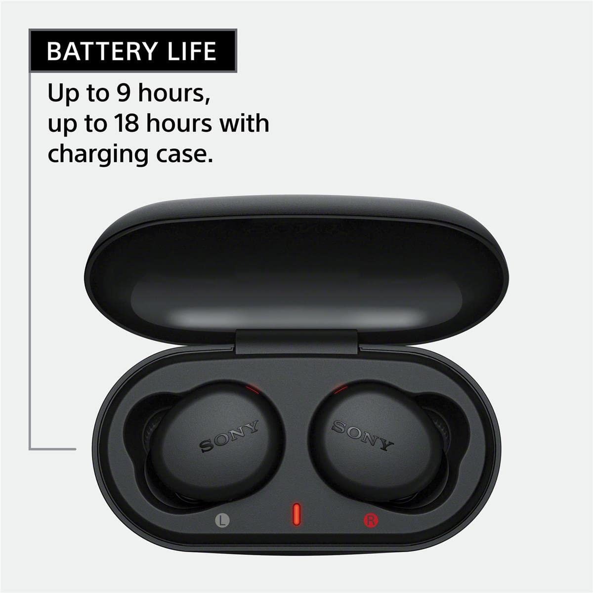 Sony Buds Replacement Charging Case , Wireless Charging Case Support Bluetooth Pairing, Wireless (Earbuds Not Included)