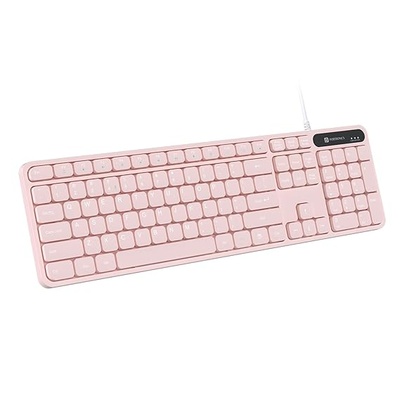 Portronics Ki-Pad 3 USB Wired Keyboard with Large Keycaps, Noise-Free Typing, Fn Multimedia Hotkeys, Full-Size Layout with Num Pad, Ergonomic Design, 1.5m USB Cable, for Laptop, PC, Mac