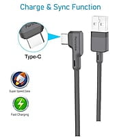 Portronics Konnect L POR-1081 Fast Charging 3A Type-C Cable 1.2M (Grey)