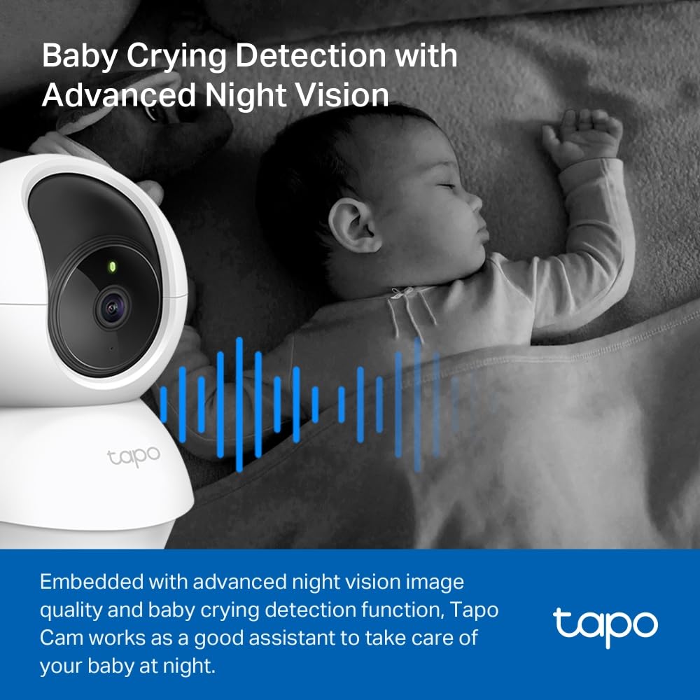 TP-Link Tapo C210 360° 3MP Full HD 2304 X 1296P Video Pan/Tilt Smart Wi-Fi Security Camera | Alexa Enabled | 2-Way Audio| Night Vision| Motion Detection | Indoor CCTV