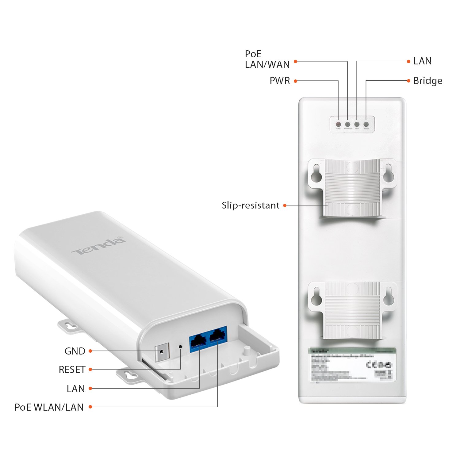 Tenda O3 2.4GHz N150 Long Range Smart Manage Outdoor CPE | 12dBi, 5km+|Point to Point Wireless Bridge | Fast Ethernet PoE Ports | AP/Station/WISP/P2MP/Repeater/Router | 6KV Lightning Protection,White