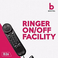 Beetel B26 Corded Slim Landline Phone (Black)