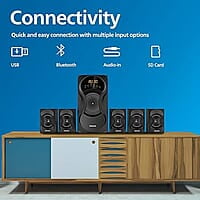 "Philips SPA5162B 60W 5.1 Channel USB Wired Speaker System – Black"