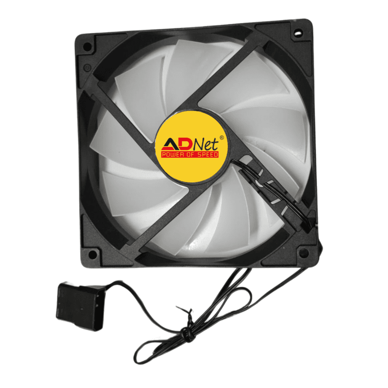 Adnet RGP CPU Cooler AD-CF-349 120 mm 1500 RMP with PWM Connector LED Series Cabinet FAN