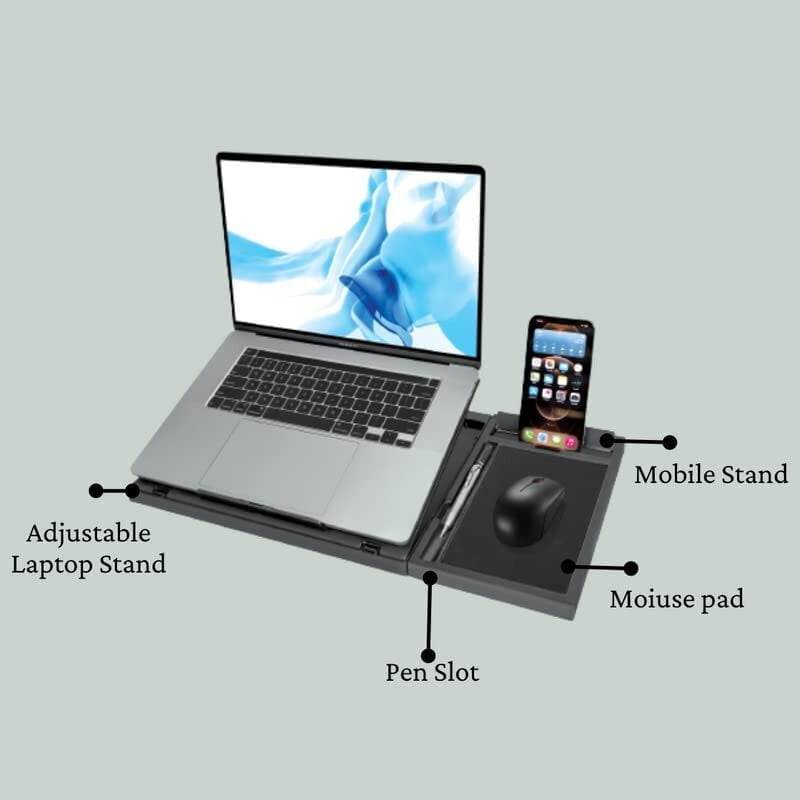 AD-CP-0203 Laptop Cooling Pad with 7 Adjustable Tilt Angles and Convenient Features