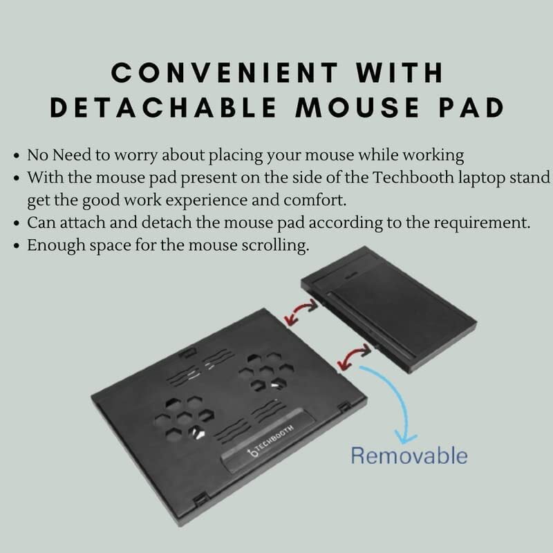 AD-CP-0203 Laptop Cooling Pad with 7 Adjustable Tilt Angles and Convenient Features