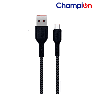Champion Micro 2.5amp 1M Braided Data Cable (Black)