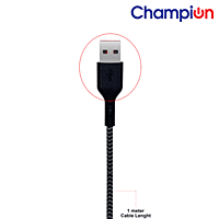 Champion Micro 2.5amp 1M Braided Data Cable (Black)