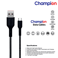 Champion Micro 2.5amp 1M Braided Data Cable (Black)