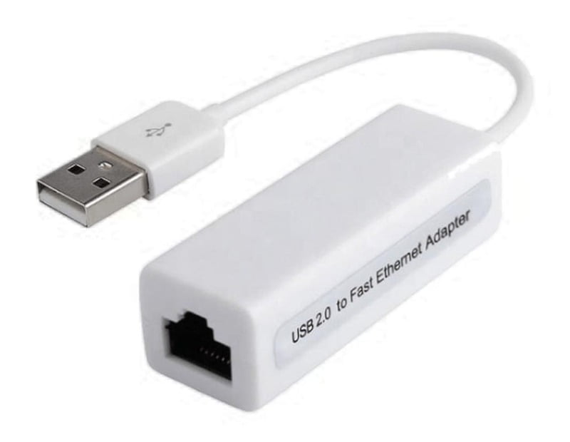 USB 2.0 to Lan Adapter, upto 10/100 Ethernet Network Internet LAN RJ45 Adapter Replacement for Desktop Laptop (White)