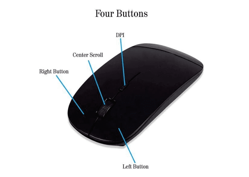 Wireless Mouse AD-51 High-Speed 2.4G for Laptop and Desktop