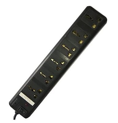 Socket Spike Guard 6 Multi Universal 1.5 Mtr High Quality Cable (Black)