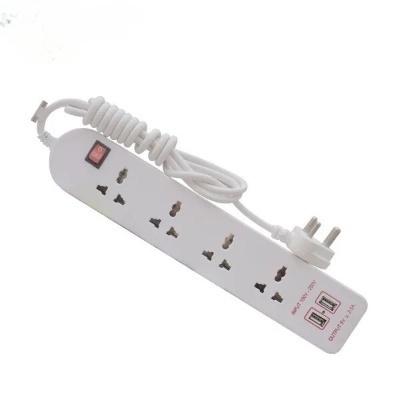 Spike 4+1 Way | Extension Board/Cord, Multi Socket Spike Guard With 2 Port Usb 