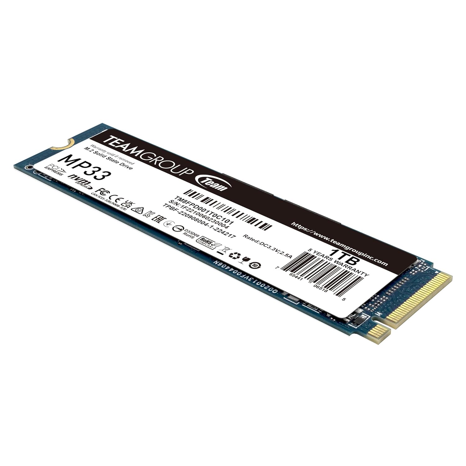 TeamGroup Nvme M.2 2280 Pcie Gen 3 Gaming SSD, 3D NAND TLC, SLC Cache, Internal Solid State Drive , High Performance, Low Latency, ECC Function, for PC & Laptop suggest title