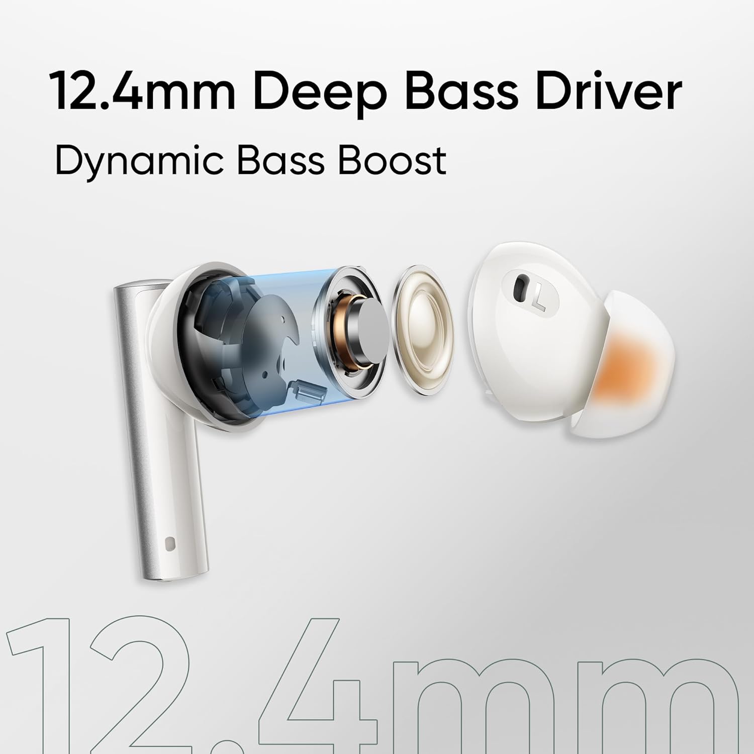 Realme Buds Air 6 TWS Earbuds – 12.4mm Driver, 50dB ANC, 40H Playtime, IP55, Bluetooth V5.3 (Flame Silver